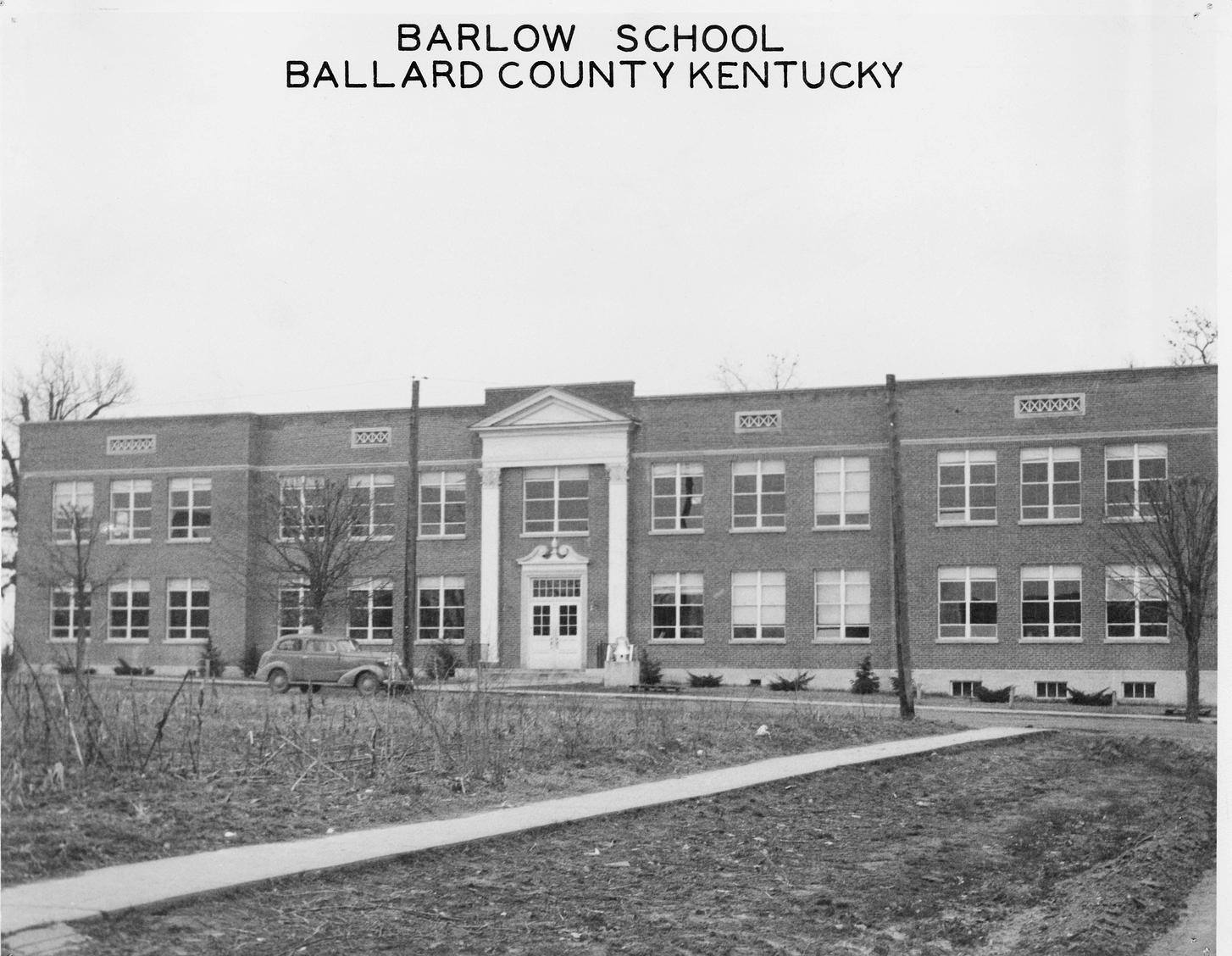 Historic photograph of Barlow School in Ballard County, Kentucky.